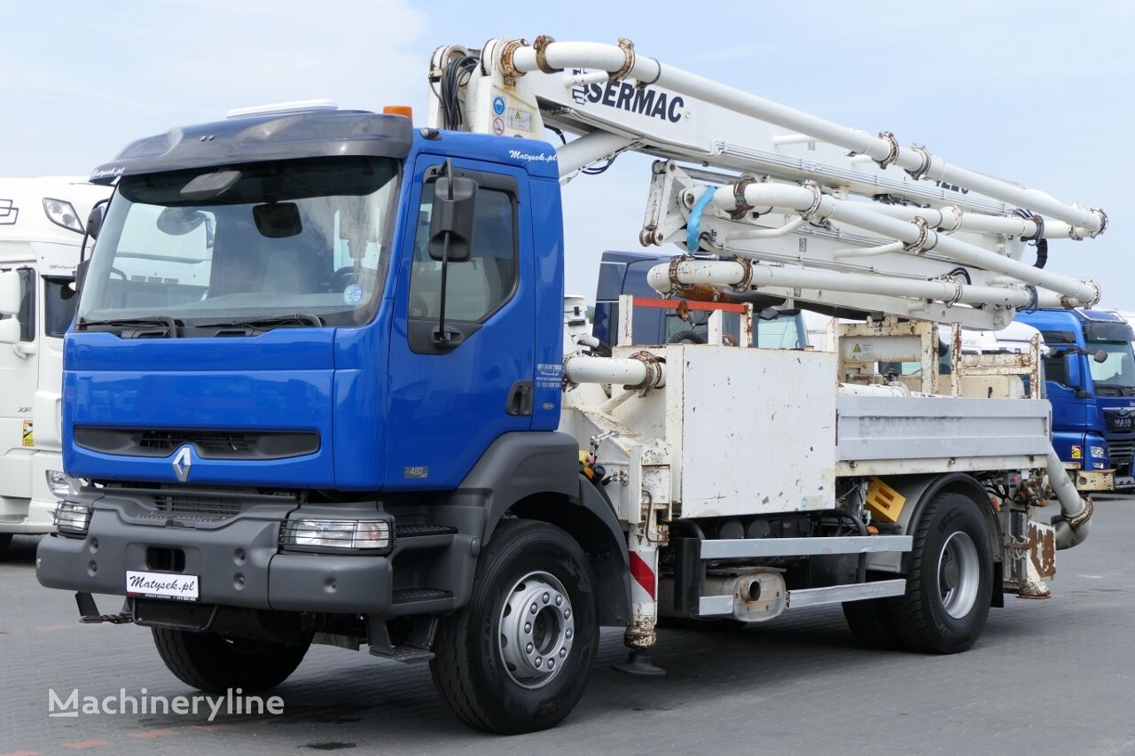 автобетононасос Sermac 4Z26  на шасси Renault KERAX 380 / POMPA DO BETONU 26 M / SERMAC 4Z26 / MANUAL / STEROW